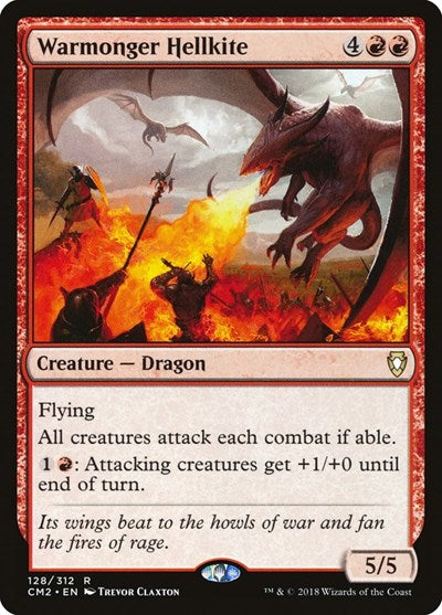 Warmonger Hellkite (Commander Anthology Volume II) Light Play