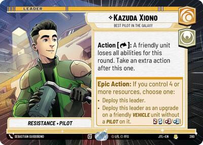 Kazuda Xiono Best Pilot in the Galaxy (Hyperspace) (Jump to Lightspeed) Near Mint