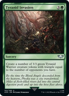 Tyranid Invasion (Surge Foil) (Universes Beyond: Warhammer 40K) Near Mint Foil