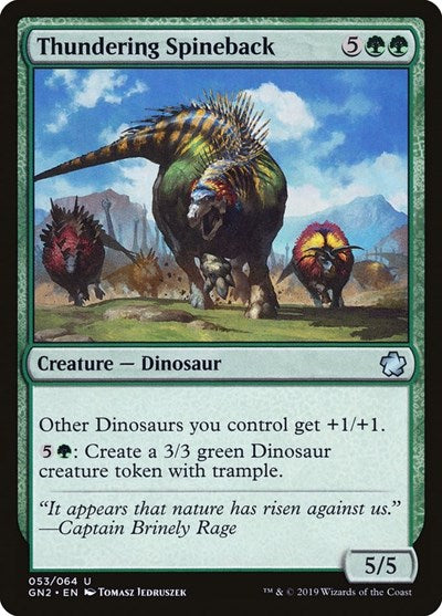 Thundering Spineback (Magic Game Night 2019) Light Play