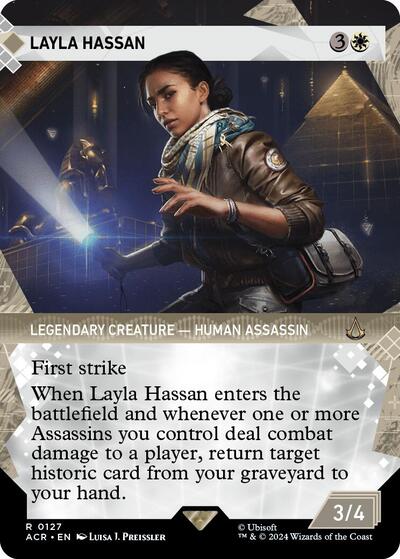 Layla Hassan (Showcase) (Universes Beyond: Assassin's Creed) Light Play Foil