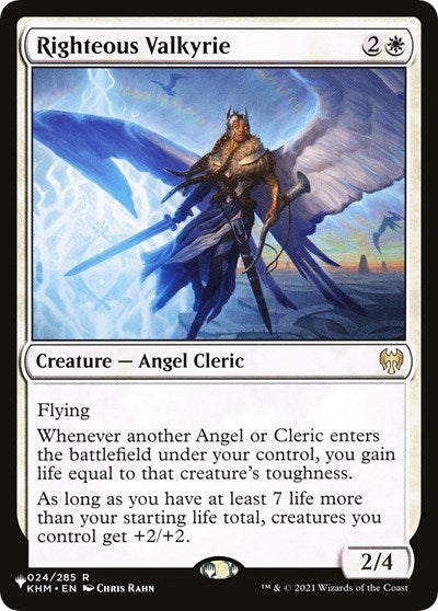 Righteous Valkyrie (The List) Light Play Foil