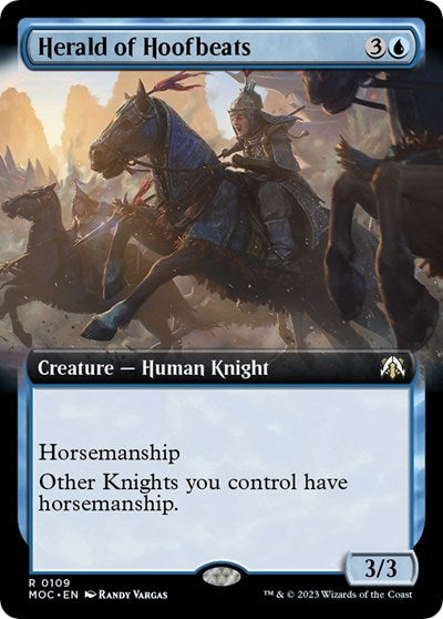 Herald of Hoofbeats (Extended Art) (Commander: March of the Machine) Near Mint