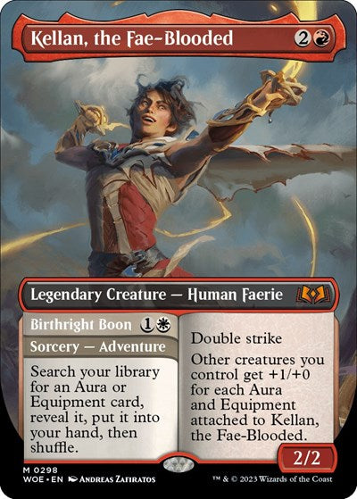 Kellan, the Fae-Blooded (Borderless) (Wilds of Eldraine) Light Play
