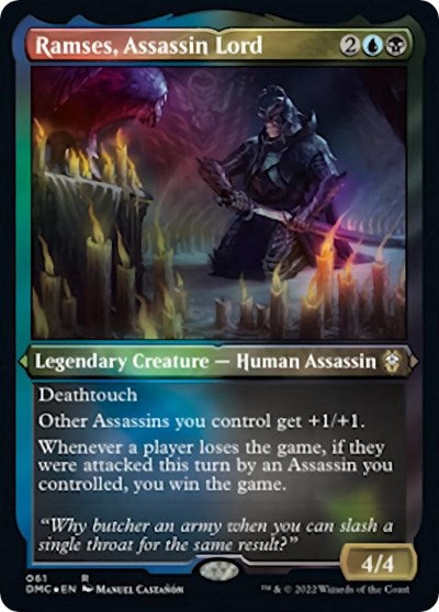 Ramses, Assassin Lord (Foil Etched) (Commander: Dominaria United) Light Play Foil