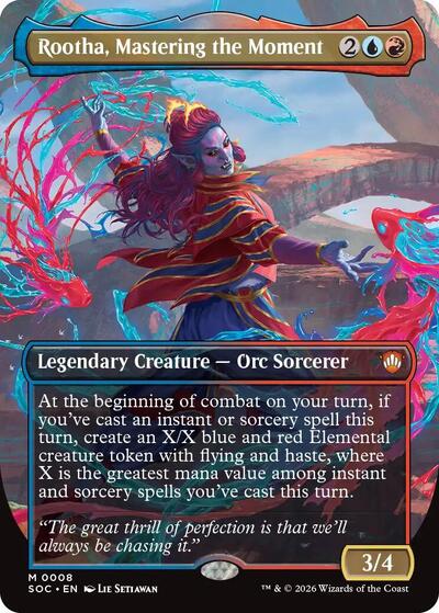 Rootha, Mastering the Moment (Borderless) (Commander: Secrets of Strixhaven) Near Mint Foil