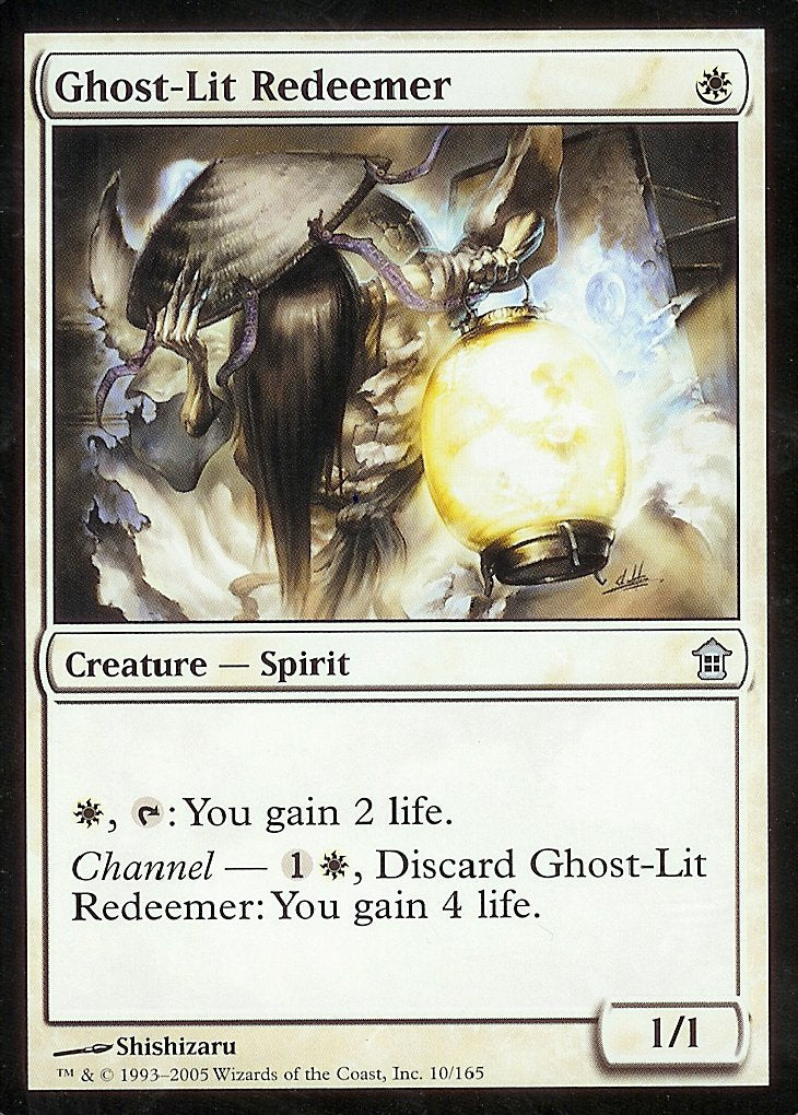Ghost-Lit Redeemer (Saviors of Kamigawa) Light Play