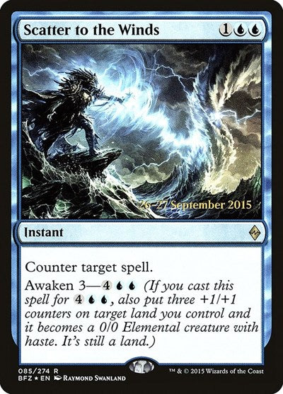 Scatter to the Winds (Promos: Prerelease Cards) Light Play Foil