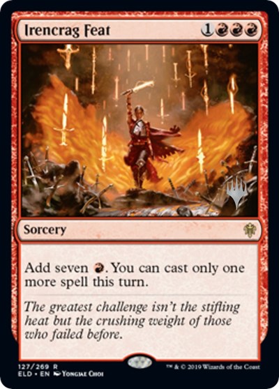 Irencrag Feat (Promo Pack: Throne of Eldraine) Light Play Foil