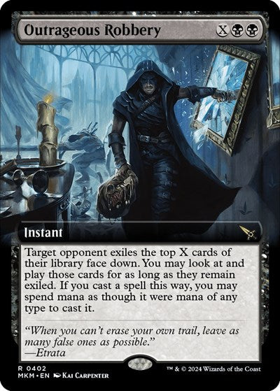 Outrageous Robbery (Extended Art) (Murders at Karlov Manor) Light Play Foil