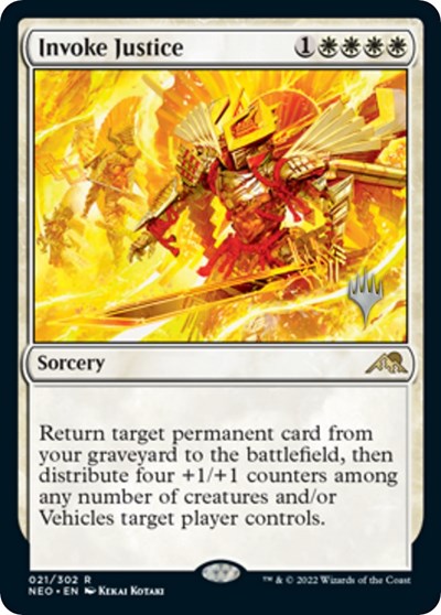 Invoke Justice (Promo Pack: Kamigawa: Neon Dynasty) Near Mint