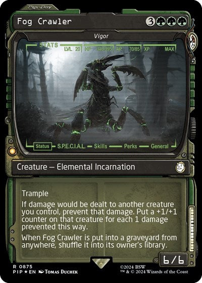 Fog Crawler - Vigor (Showcase) (Surge Foil) (Universes Beyond: Fallout) Light Play Foil