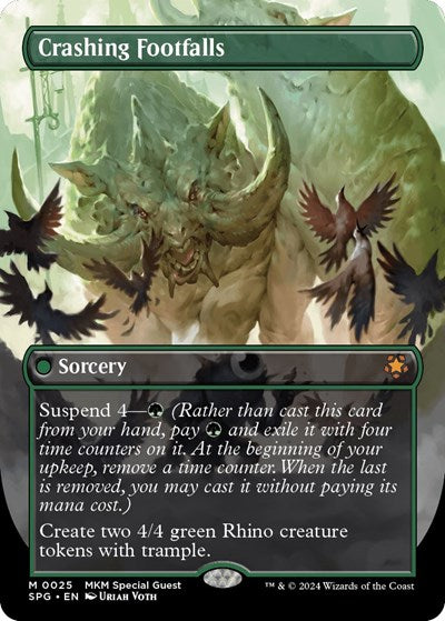 Crashing Footfalls (Borderless) (Special Guests) Near Mint Foil