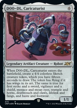 D00-DL, Caricaturist (Galaxy Foil) (Unfinity) Near Mint Foil