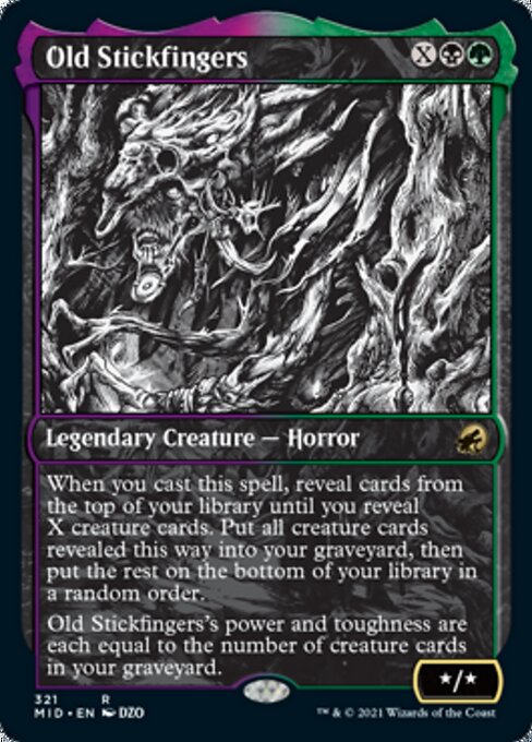 Old Stickfingers (Showcase) (Innistrad: Midnight Hunt) Near Mint Foil