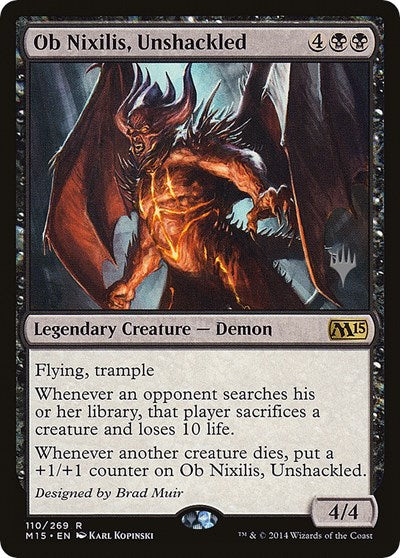 Ob Nixilis, Unshackled (Promo Pack: Zendikar Rising) Medium Play Foil