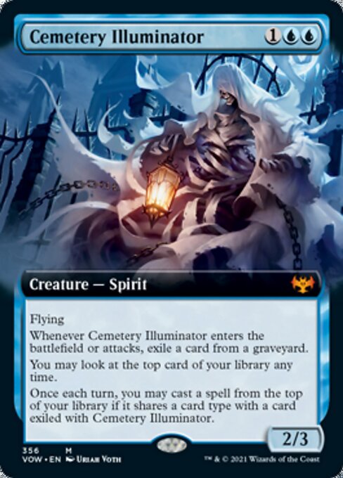 Cemetery Illuminator (Extended Art) (Innistrad: Crimson Vow) Medium Play Foil