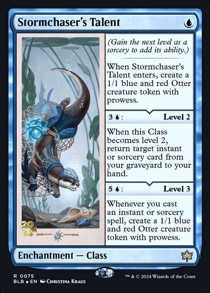 Stormchaser's Talent — Bloomburrow prerelease (PBLB 75s), English