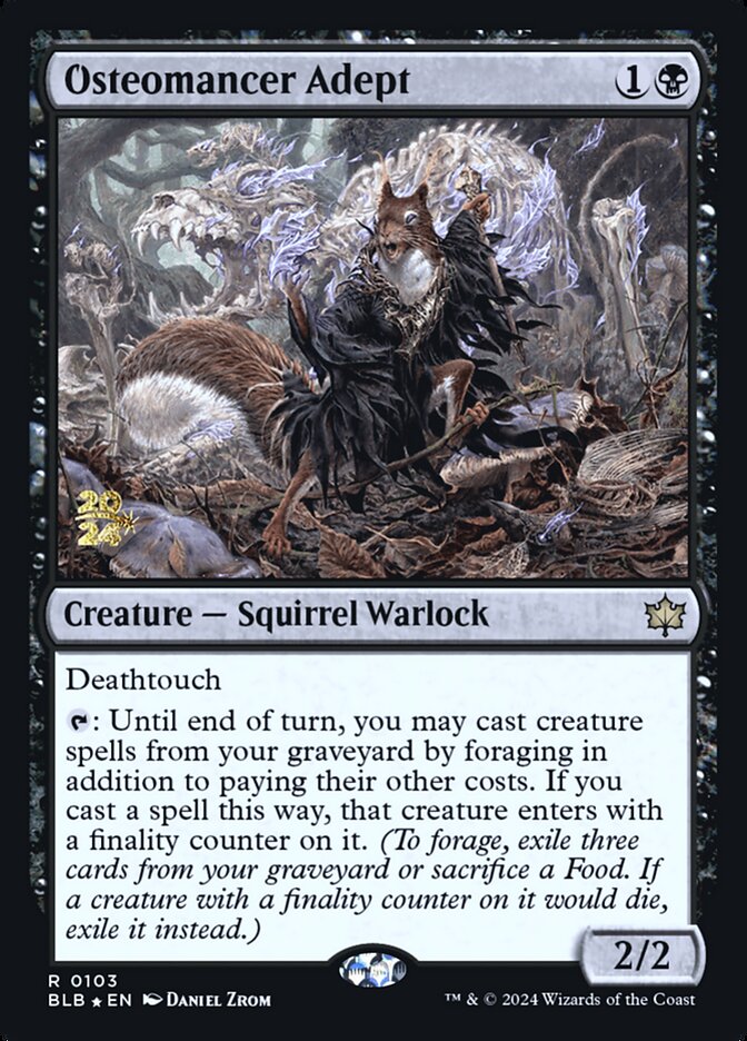 Osteomancer Adept — Bloomburrow prerelease (PBLB 103s), English