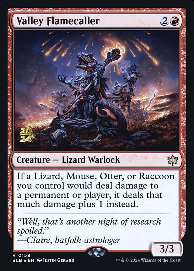 Valley Flamecaller (Promos: Prerelease Cards) Medium Play Foil