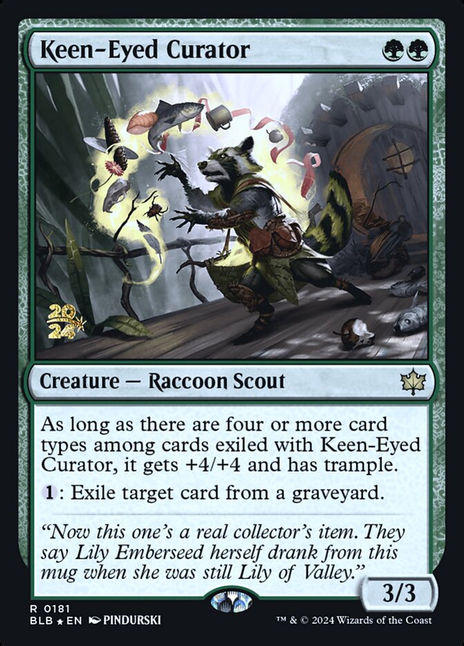 Keen-Eyed Curator (Promos: Prerelease Cards) Light Play Foil
