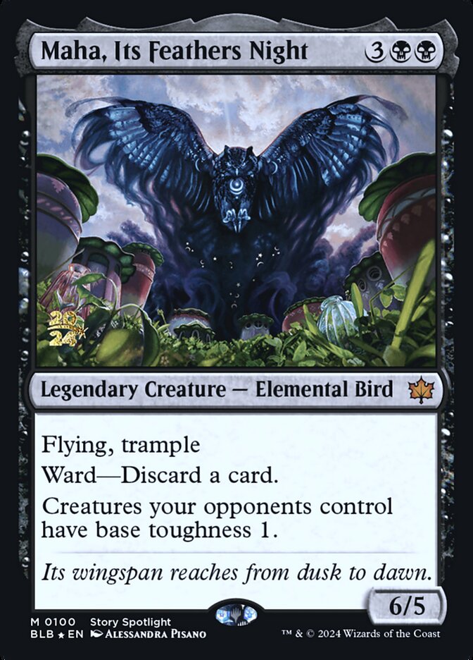 Maha, Its Feather Night (Promos: Prerelease Cards) Light Play Foil