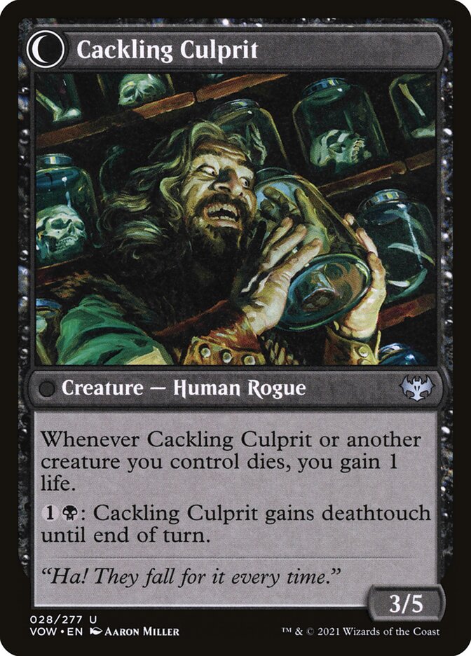 Back face of Cackling Culprit