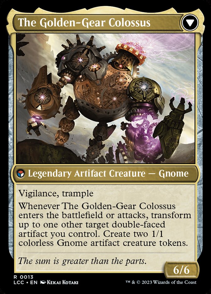 Back face of The Golden-Gear Colossus