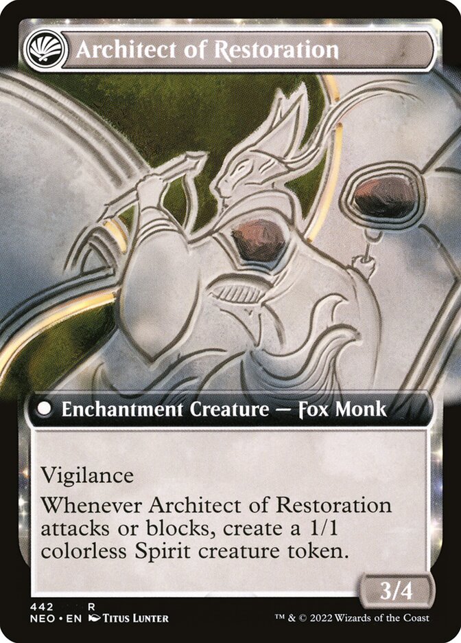 Back face of Architect of Restoration