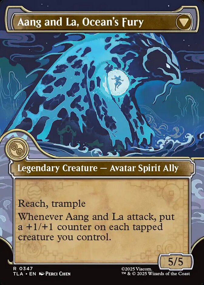 Back face of Aang and La, Ocean's Fury