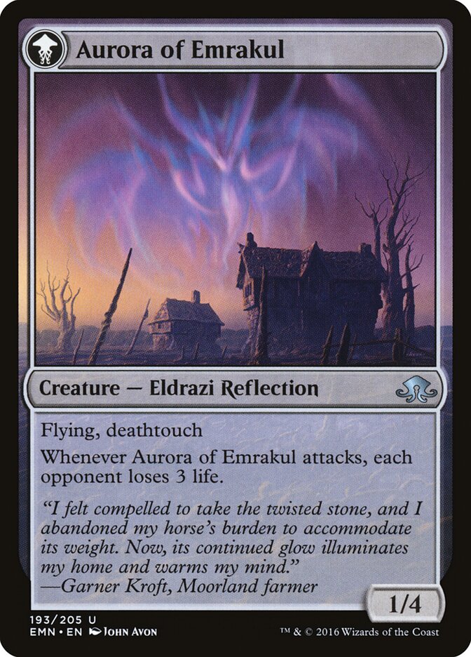Back face of Aurora of Emrakul