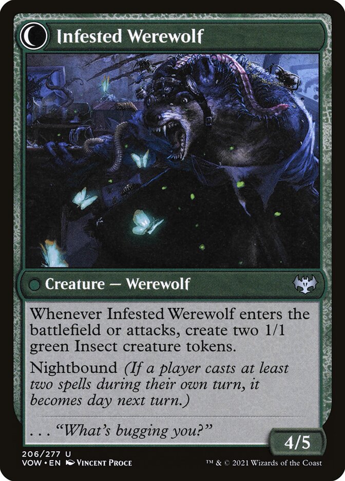 Back face of Infested Werewolf