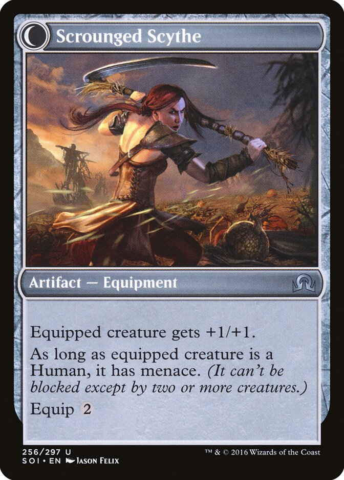 Back face of Scrounged Scythe
