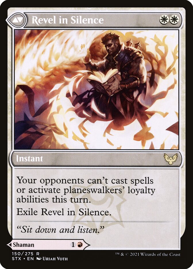 Back face of Revel in Silence