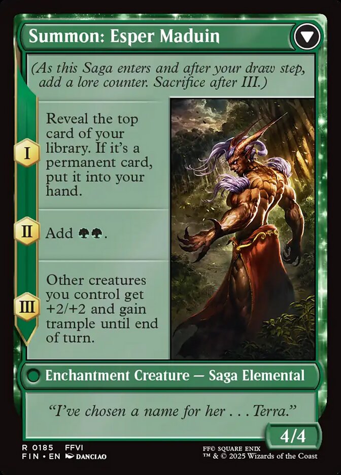 Back face of Summon: Esper Maduin