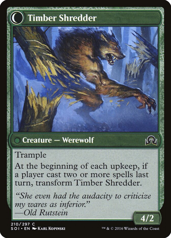 Back face of Timber Shredder