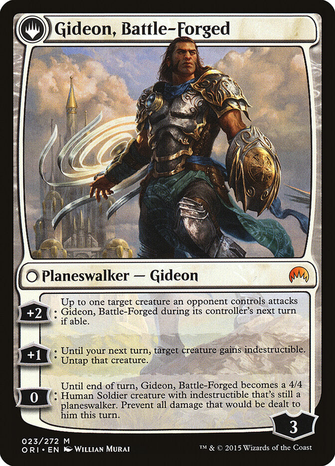 Back face of Gideon, Battle-Forged