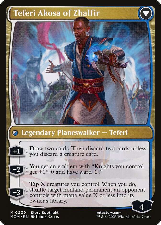 Back face of Teferi Akosa of Zhalfir