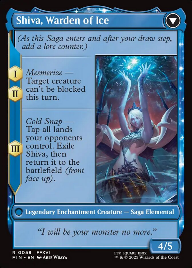 Back face of Shiva, Warden of Ice