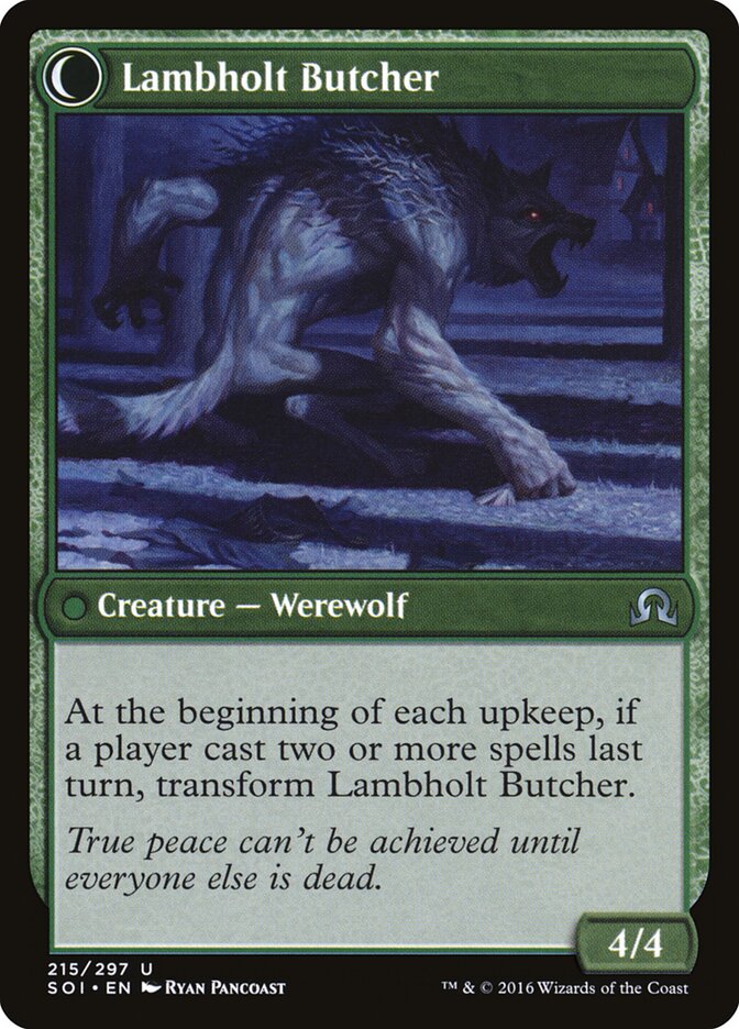 Back face of Lambholt Butcher