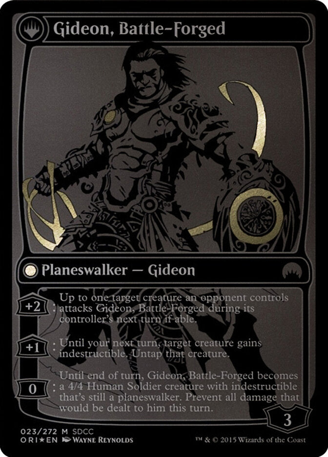 Back face of Gideon, Battle-Forged