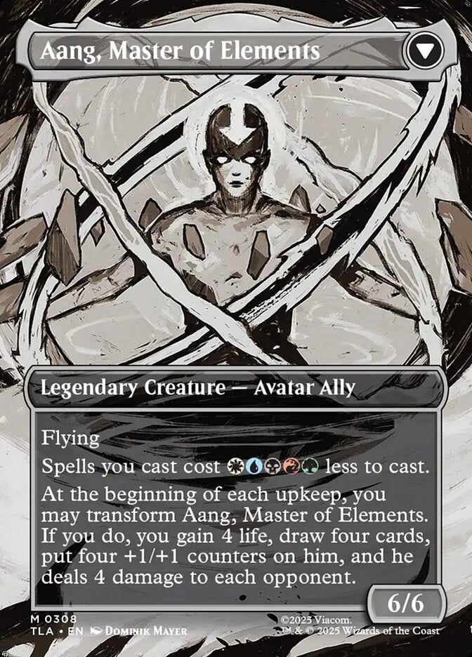 Back face of Aang, Master of Elements