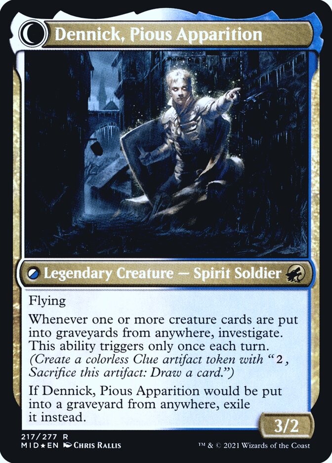 Back face of Dennick, Pious Apparition