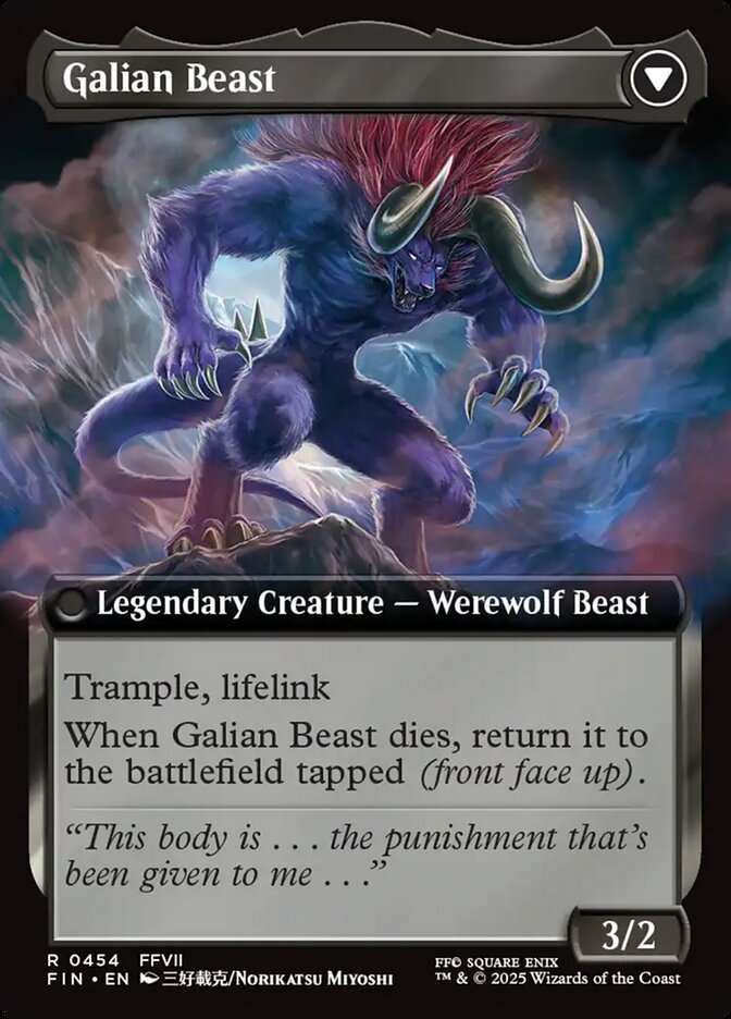 Back face of Galian Beast