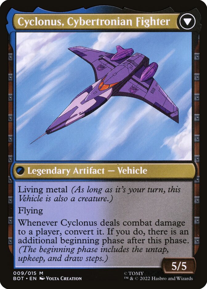 Back face of Cyclonus, Cybertronian Fighter