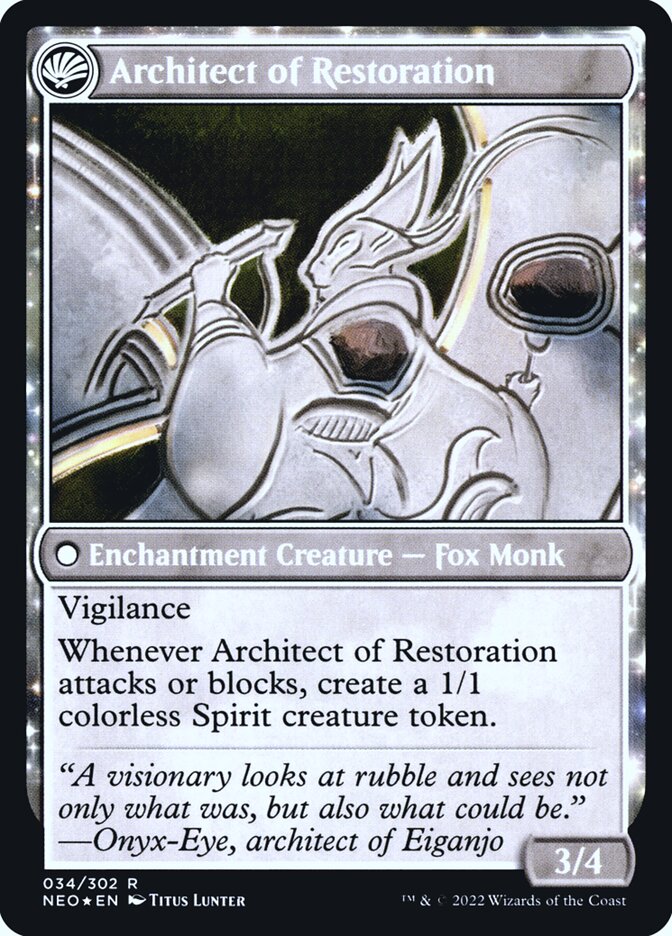 Back face of Architect of Restoration