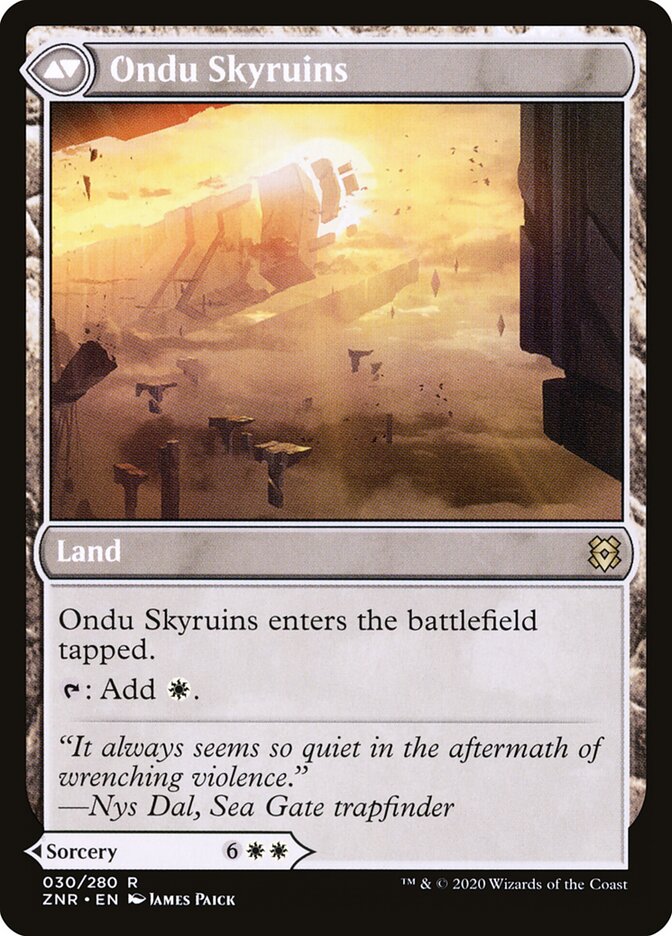 Back face of Ondu Skyruins