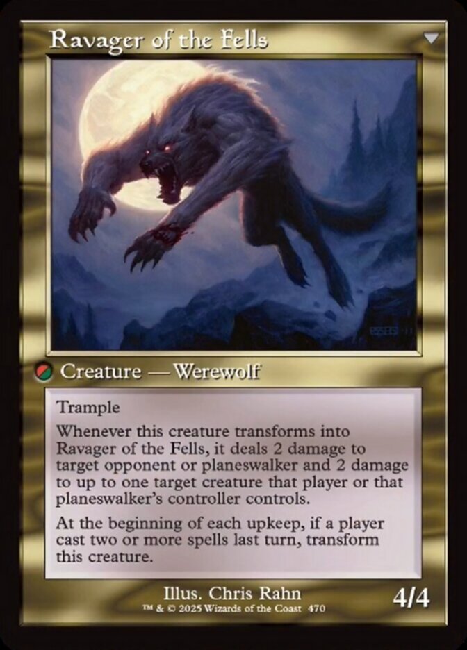 Back face of Ravager of the Fells