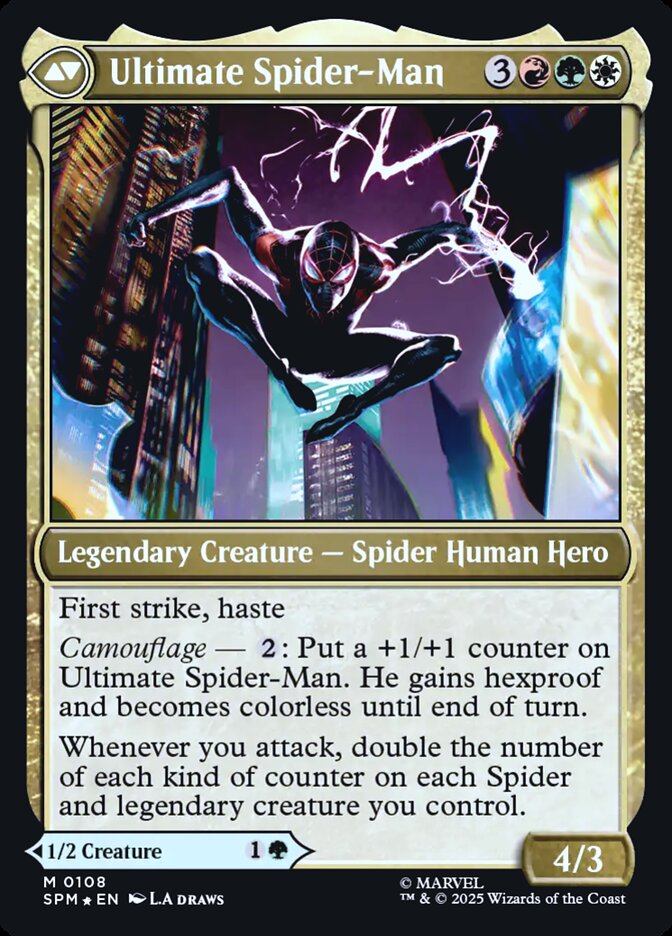 Back face of Ultimate Spider-Man