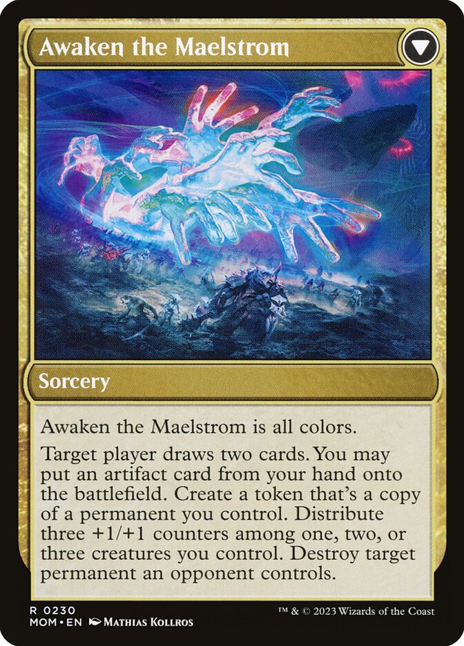 Back face of Awaken the Maelstrom